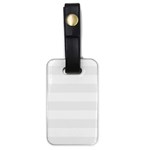 Horizontal Stripes - White and White Smoke Luggage Tag (One Side)