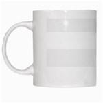 Horizontal Stripes - White and White Smoke White Mug