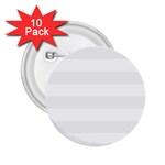 Horizontal Stripes - White and White Smoke 2.25  Button (10 pack)