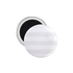 Horizontal Stripes - White and White Smoke 1.75  Magnet