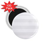 Horizontal Stripes - White and White Smoke 2.25  Magnet (100 pack)