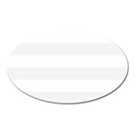 Horizontal Stripes - White and White Smoke Magnet (Oval)