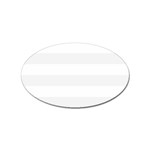 Horizontal Stripes - White and White Smoke Sticker (Oval)