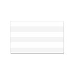 Horizontal Stripes - White and White Smoke Sticker Rectangular (10 pack)