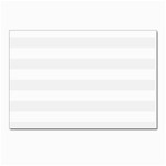 Horizontal Stripes - White and White Smoke Postcard 4 x 6  (Pkg of 10)