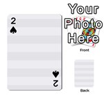 Horizontal Stripes - White and White Smoke Playing Cards 54 Designs