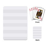 Horizontal Stripes - White and White Smoke Playing Cards Single Design