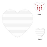 Horizontal Stripes - White and White Smoke Playing Cards (Heart)