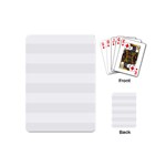 Horizontal Stripes - White and White Smoke Playing Cards (Mini)