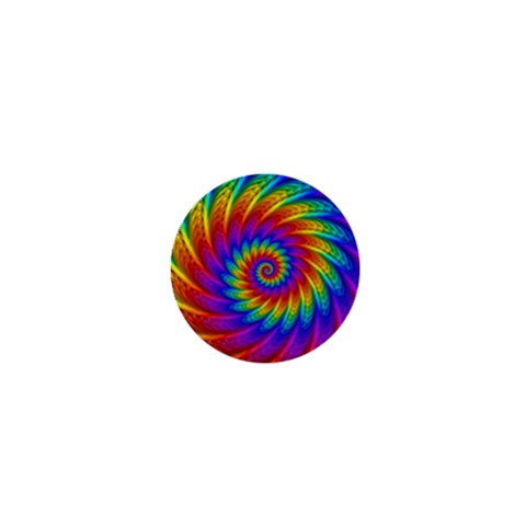 Psychedelic Rainbow Spiral 1  Mini Button from ArtsNow.com Front