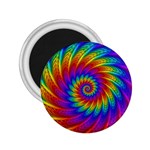 Psychedelic Rainbow Spiral 2.25  Magnet