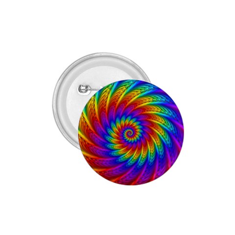 Psychedelic Rainbow Spiral 1.75  Button from ArtsNow.com Front