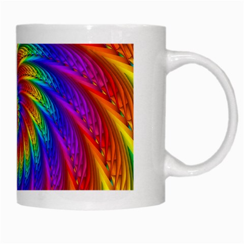 Psychedelic Rainbow Spiral White Mug from ArtsNow.com Right