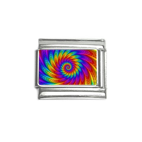 Psychedelic Rainbow Spiral Italian Charm (9mm) from ArtsNow.com Front