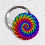 Psychedelic Rainbow Spiral 2.25  Handbag Mirror