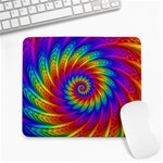 Psychedelic Rainbow Spiral Large Mousepad