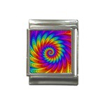 Psychedelic Rainbow Spiral Italian Charm (13mm)