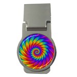 Psychedelic Rainbow Spiral Money Clip (Round)