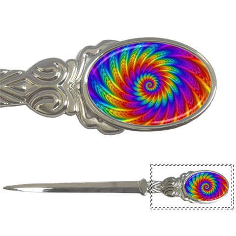 Psychedelic Rainbow Spiral Letter Opener from ArtsNow.com Front