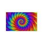 Psychedelic Rainbow Spiral Sticker (Rectangular)