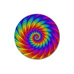 Psychedelic Rainbow Spiral Magnet 3  (Round)