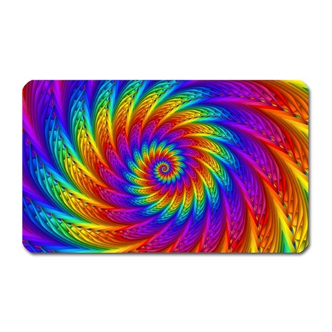 Psychedelic Rainbow Spiral Magnet (Rectangular) from ArtsNow.com Front