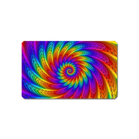 Psychedelic Rainbow Spiral Magnet (Name Card) from ArtsNow.com Front