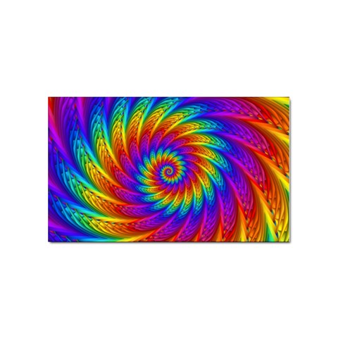 Psychedelic Rainbow Spiral Sticker Rectangular (100 pack) from ArtsNow.com Front