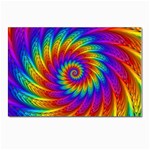 Psychedelic Rainbow Spiral Postcard 5  x 7 