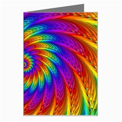 Psychedelic Rainbow Spiral Greeting Card from ArtsNow.com Left