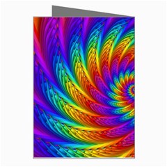 Psychedelic Rainbow Spiral Greeting Card from ArtsNow.com Right