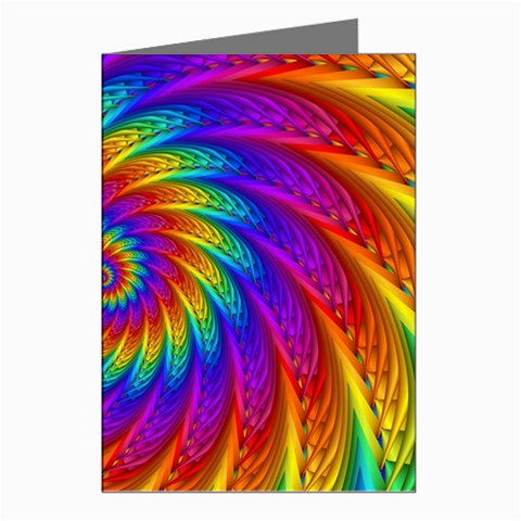 Psychedelic Rainbow Spiral Greeting Cards (Pkg of 8) from ArtsNow.com Left