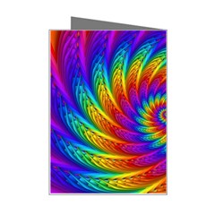 Psychedelic Rainbow Spiral Mini Greeting Card from ArtsNow.com Right