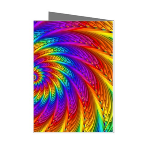 Psychedelic Rainbow Spiral Mini Greeting Cards (Pkg of 8) from ArtsNow.com Left