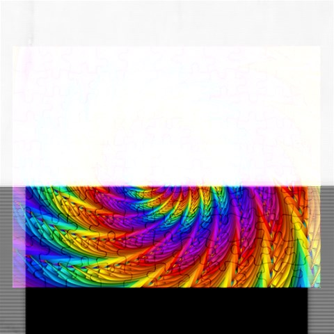 Psychedelic Rainbow Spiral Jigsaw Puzzle (Rectangular) from ArtsNow.com Front