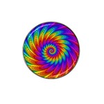 Psychedelic Rainbow Spiral Hat Clip Ball Marker