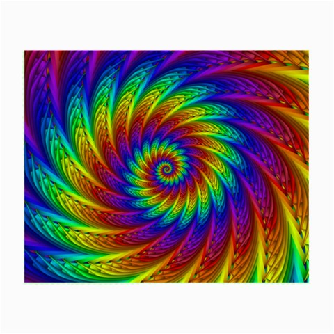 Psychedelic Rainbow Spiral Small Glasses Cloth from ArtsNow.com Front