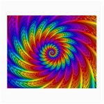 Psychedelic Rainbow Spiral Small Glasses Cloth