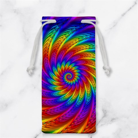 Psychedelic Rainbow Spiral Jewelry Bag from ArtsNow.com Front