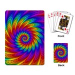 Psychedelic Rainbow Spiral Playing Cards Single Design