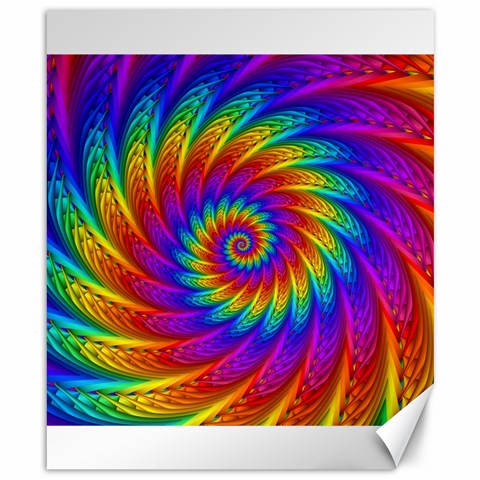 Psychedelic Rainbow Spiral Canvas 8  x 10  from ArtsNow.com 8.15 x9.66  Canvas - 1