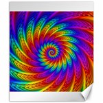 Psychedelic Rainbow Spiral Canvas 8  x 10 