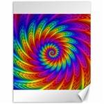 Psychedelic Rainbow Spiral Canvas 12  x 16 