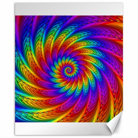 Psychedelic Rainbow Spiral Canvas 16  x 20  from ArtsNow.com 15.75 x19.29  Canvas - 1