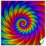 Psychedelic Rainbow Spiral Canvas 20  x 20 