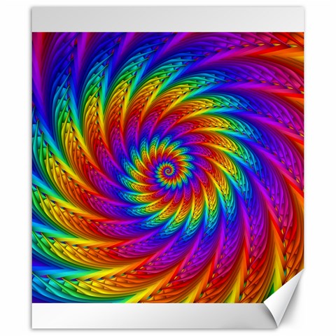 Psychedelic Rainbow Spiral Canvas 20  x 24  from ArtsNow.com 19.57 x23.15  Canvas - 1