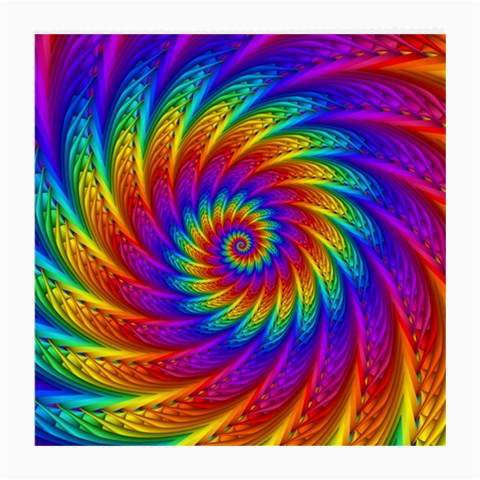 Psychedelic Rainbow Spiral Medium Glasses Cloth from ArtsNow.com Front