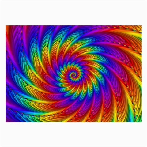 Psychedelic Rainbow Spiral Large Glasses Cloth from ArtsNow.com Front