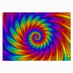 Psychedelic Rainbow Spiral Large Glasses Cloth