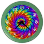 Psychedelic Rainbow Spiral Color Wall Clock